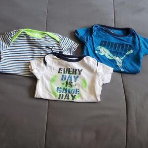 Set of 3 Puma Onesies Size 0-3 months.